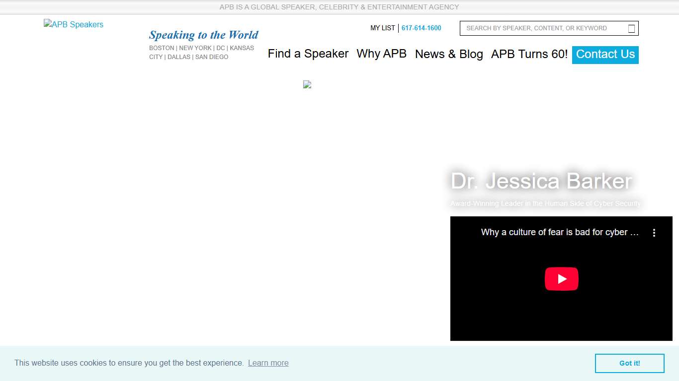 Book Dr. Jessica Barker for Speaking, Events and Appearances APB Speakers